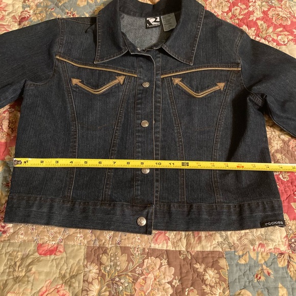 Vintage Rockies Blue Collared Full Button Down Two Pocketed Jacket Adult Size M - Picture 5 of 6
